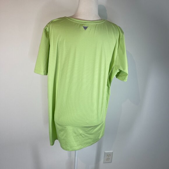 Columbia Short Sleeve V-neck Green Shirt size 1X - Picture 3 of 4